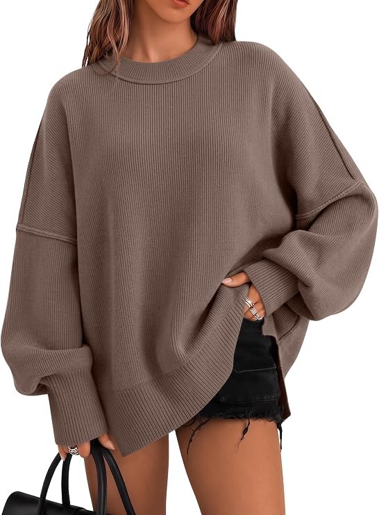 Women's Oversized Crewneck Sweater, Fall and Winter